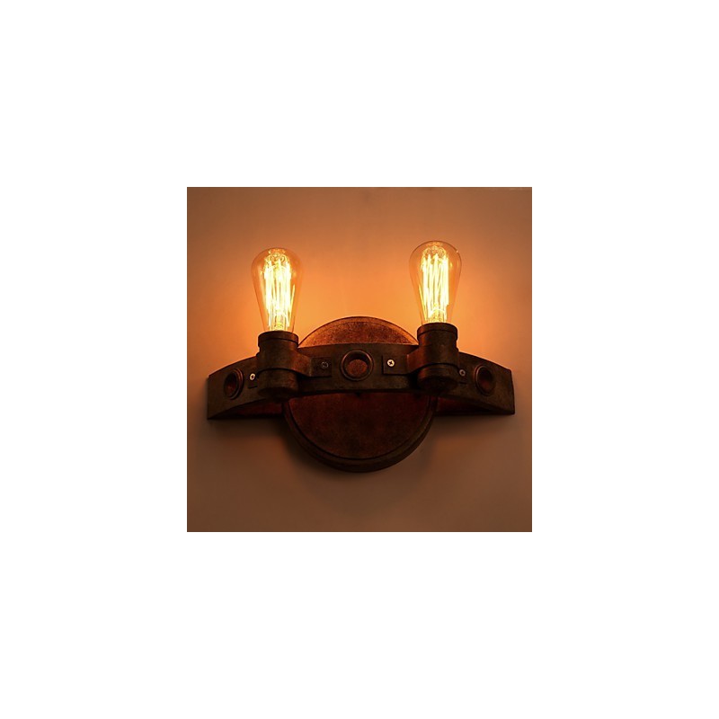 30*20CM 10 15㎡Loft American Creative Restoring Ancient Ways Wrought Iron Full Moon Machetes Wall Lamp Lights