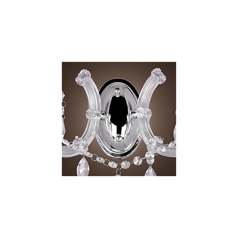 Elegant Crystal Wall Light with 2 Lights