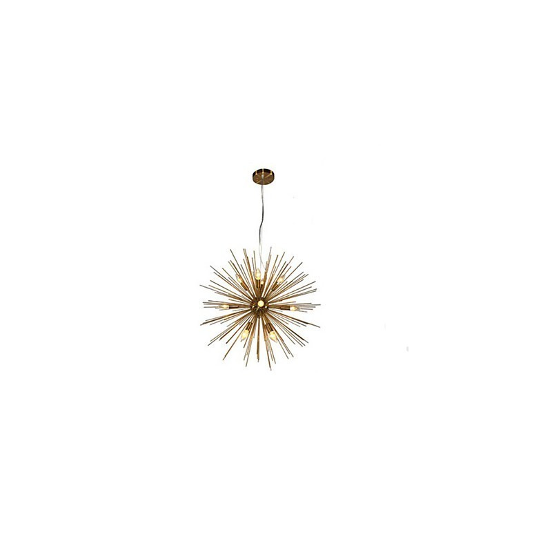 Retro Imitation Copper Creative line 10 Lights Chandelier