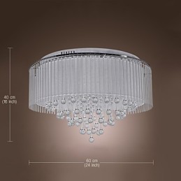 Modern Contemporary Crystal Electroplated Flush Mount
