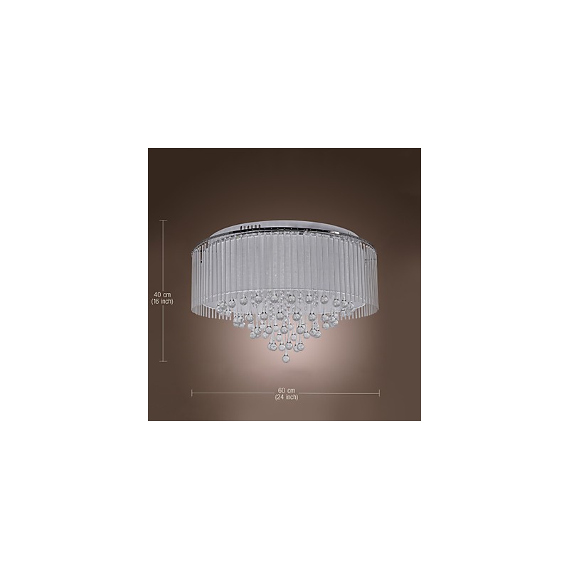 Modern Contemporary Crystal Electroplated Flush Mount