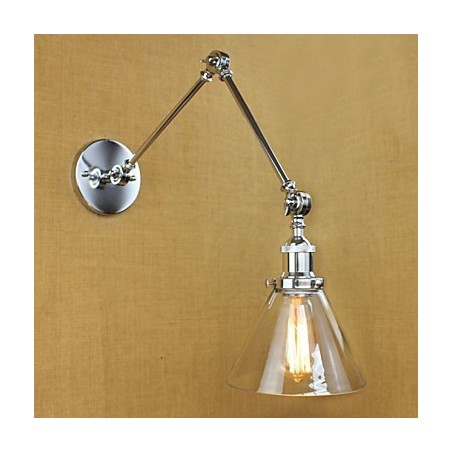 Chrome Glass Double Arm Adjustable Silver Bar KTV Bedside Aisle Restaurant Hotel Room wall