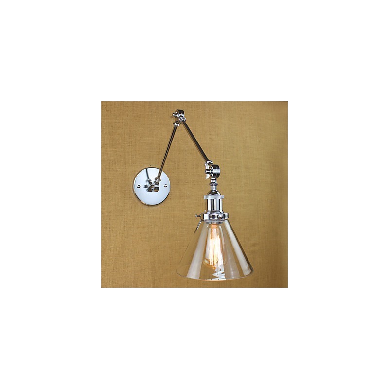 Chrome Glass Double Arm Adjustable Silver Bar KTV Bedside Aisle Restaurant Hotel Room wall