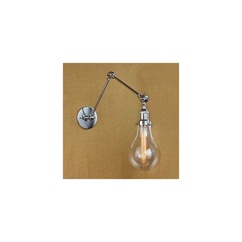 Chrome Glass Telescopic Retro Wall Lamp