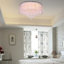 Modern Contemporary Crystal Electroplated Flush Mount