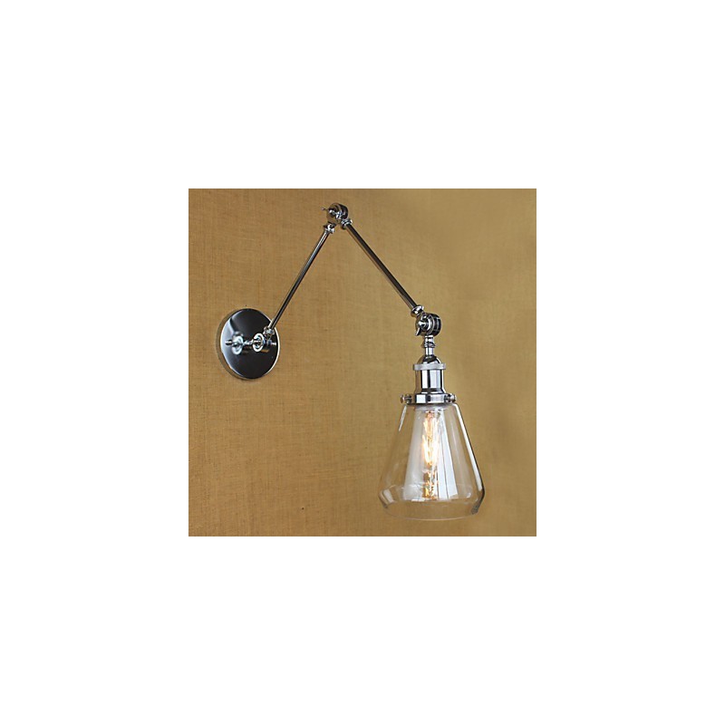 Chrome Glass Telescopic Retro Wall Lamp