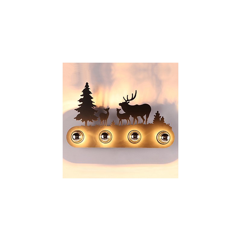 4 Lights American Village Pastoral LOFT Style Bedroom Aisle Iron Retro Wall Lamps