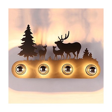 4 Lights American Village Pastoral LOFT Style Bedroom Aisle Iron Retro Wall Lamps