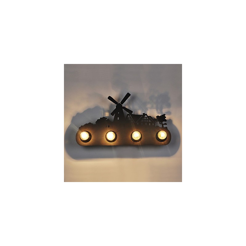 4 Lights American Village Pastoral LOFT Style Bedroom Aisle Iron Retro Wall Lamps