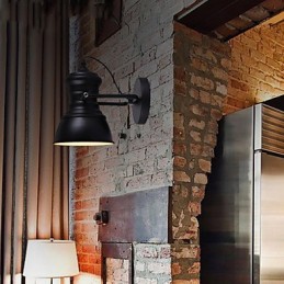 Art Deco Wall Sconces Lamp Industrial Iron Signboard Loft Wall Lamp