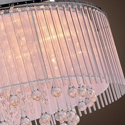 Modern Contemporary Crystal Electroplated Flush Mount