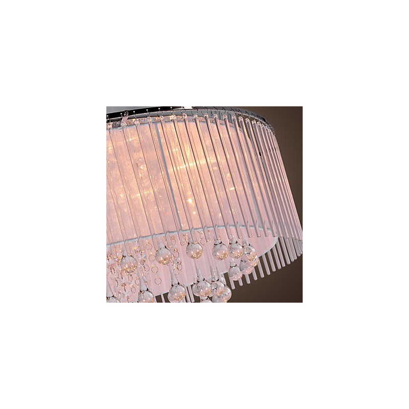Modern Contemporary Crystal Electroplated Flush Mount