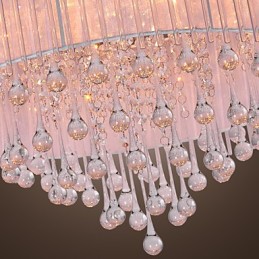 Modern Contemporary Crystal Electroplated Flush Mount