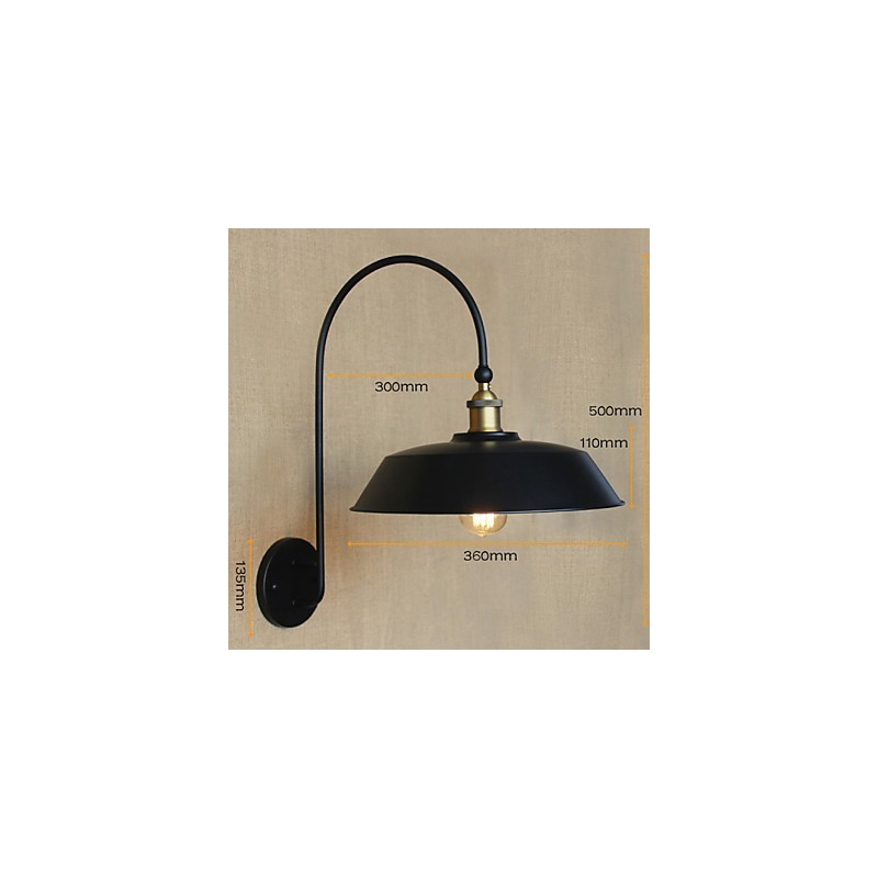 Creative American Country Iron Retro Round Industrial Living Room Balcony Aisle Stairs Room Decoration Lamp