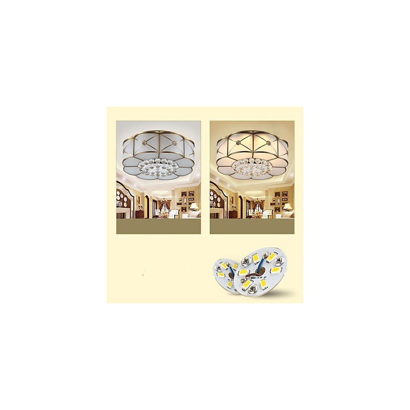 Traditional Classic Rustic Lodge Brass Metal Flush Mount