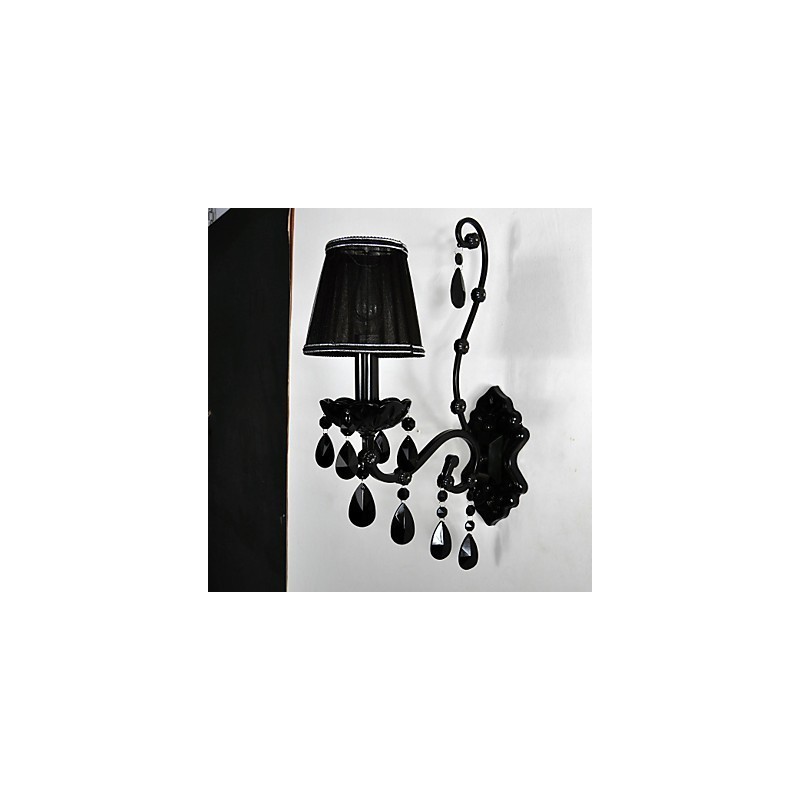 Wall Sconces Crystal Traditional Classic Metal Black