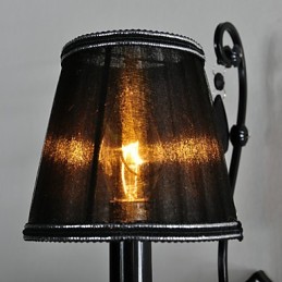 Wall Sconces Crystal Traditional Classic Metal Black