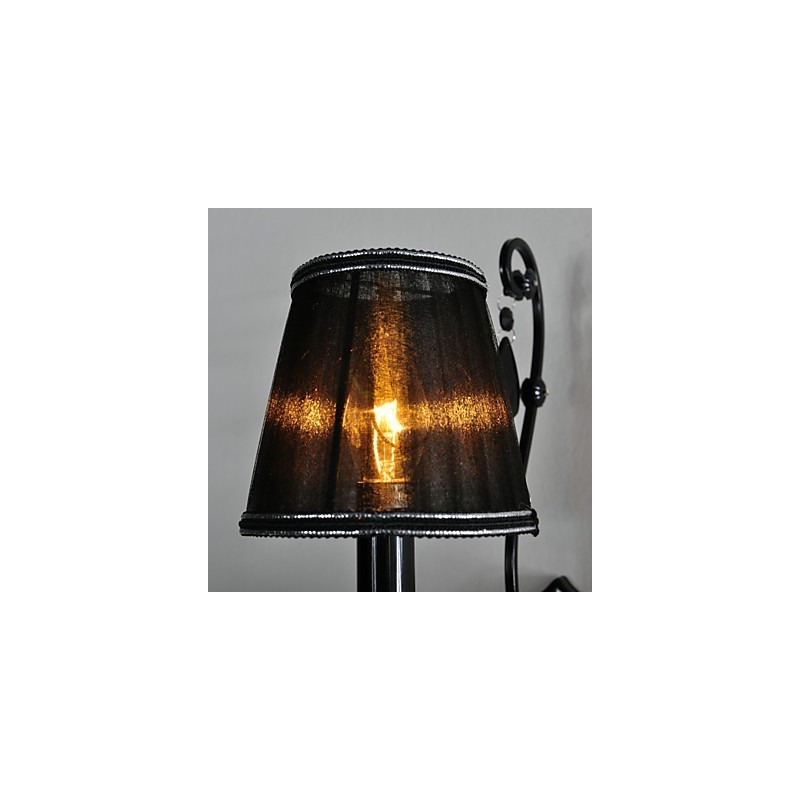 Wall Sconces Crystal Traditional Classic Metal Black