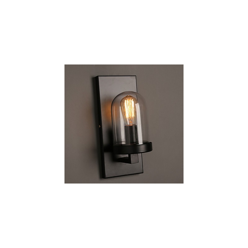 Creative Rural Wrought Iron Glass Wall Lamp Light