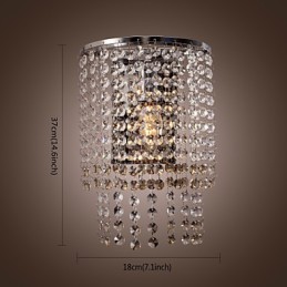 Contemporary Crystal Wall Light with 1 Light