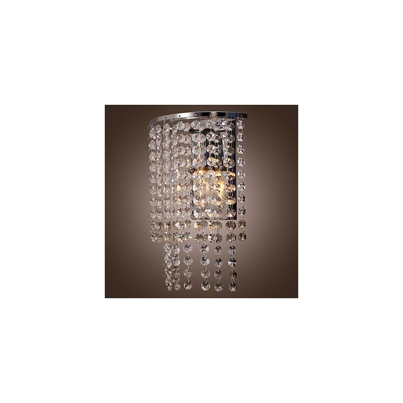 Contemporary Crystal Wall Light with 1 Light
