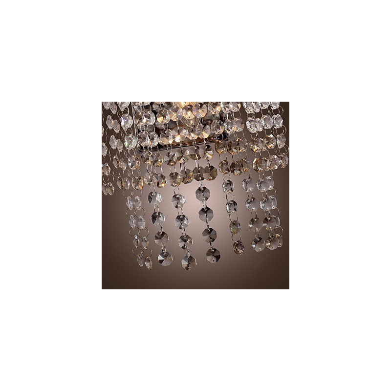 Contemporary Crystal Wall Light with 1 Light