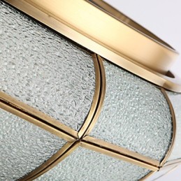 Traditional Classic Rustic Lodge Brass Metal Flush Mount