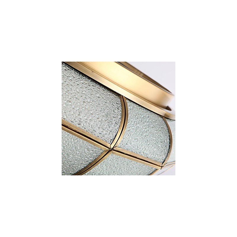 Traditional Classic Rustic Lodge Brass Metal Flush Mount