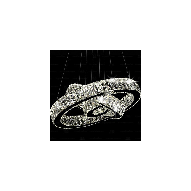 Crystal Pendant Light Modern Lighting Three Rings D406080 K9 Large Crystal Ceiling Light Fixtures