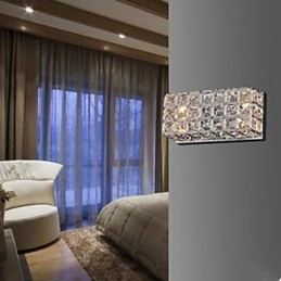 Contracted And Contemporary Square Wall Lamp K9 Crystal