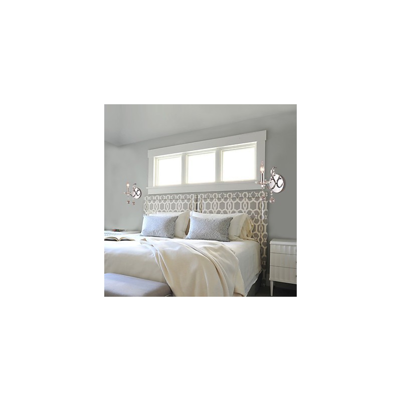 Silvery Crystal Wall Light with 1 Lights