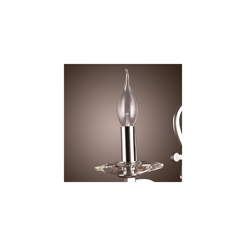 Silvery Crystal Wall Light with 1 Lights