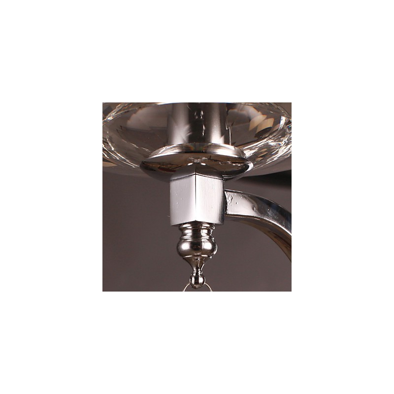 Silvery Crystal Wall Light with 1 Lights