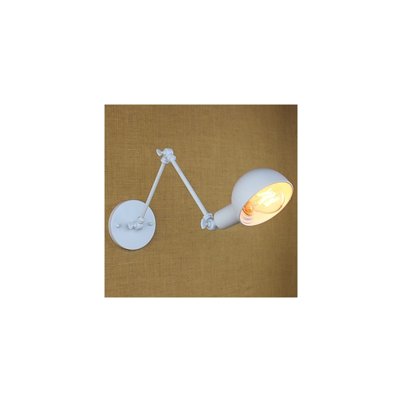 Modern White Long Arm Double Wrought Iron Wall Lamp Living Room Hallway Bedroom Bedside Study