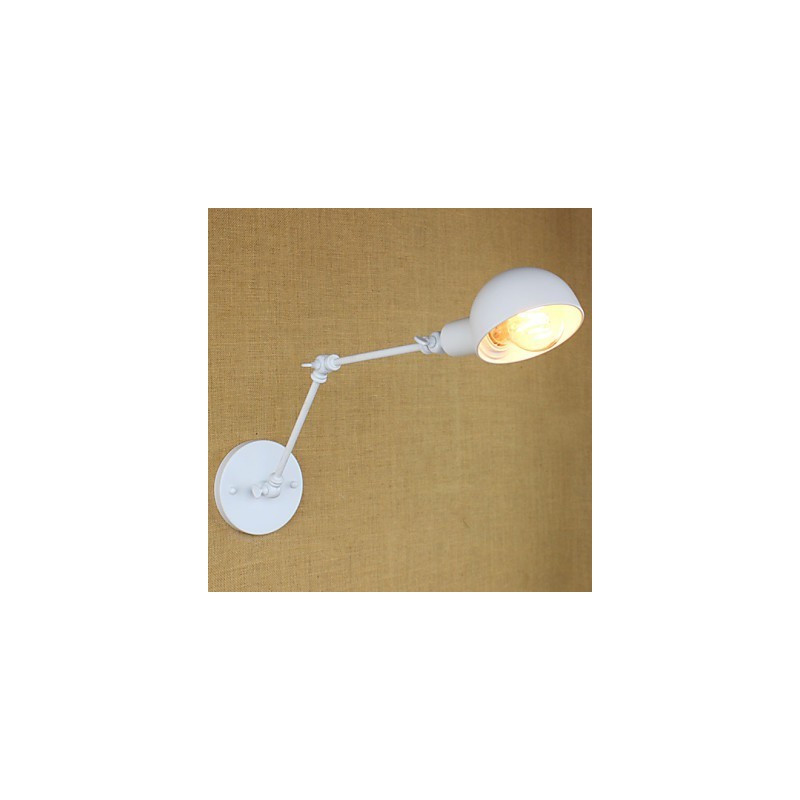 Modern White Long Arm Double Wrought Iron Wall Lamp Living Room Hallway Bedroom Bedside Study