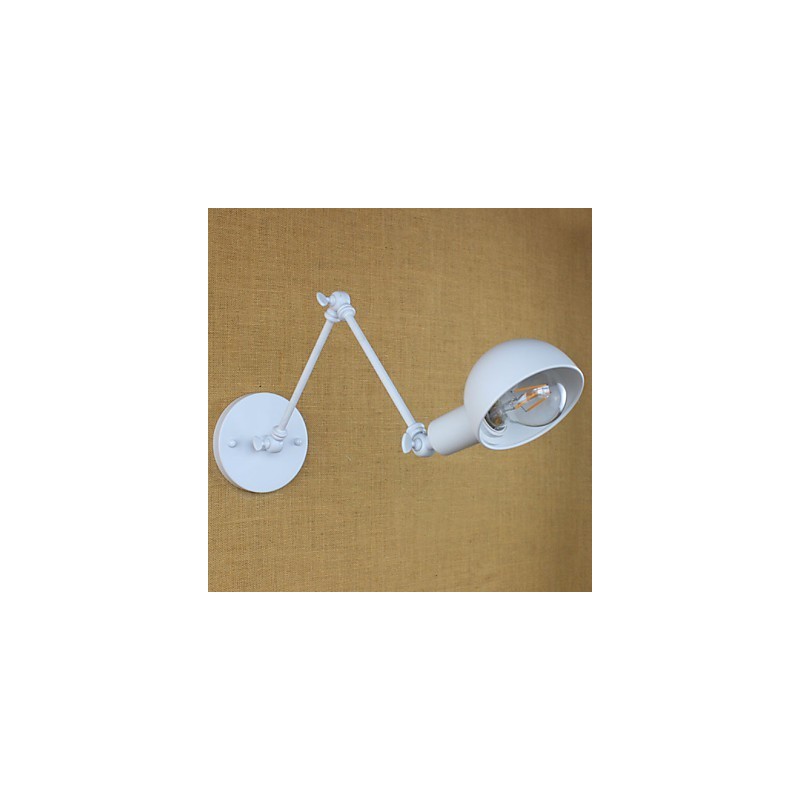 Modern White Long Arm Double Wrought Iron Wall Lamp Living Room Hallway Bedroom Bedside Study