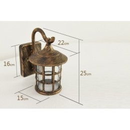 Antique Rustic Iron Waterproof Outdoor Wall Lamp Vintage Lantern Light Rusty Matte black Corridor Hallway Wall Sconce