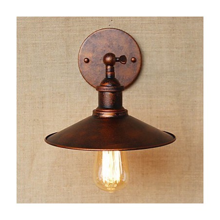 Minimalist Industrial Style Villa In Front Of The Church Aisle Nostalgic Umbrella Red Bronze Decorative Wall Sconce