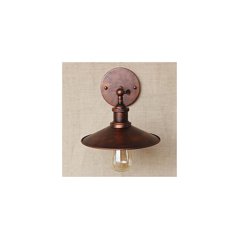 Minimalist Industrial Style Villa In Front Of The Church Aisle Nostalgic Umbrella Red Bronze Decorative Wall Sconce