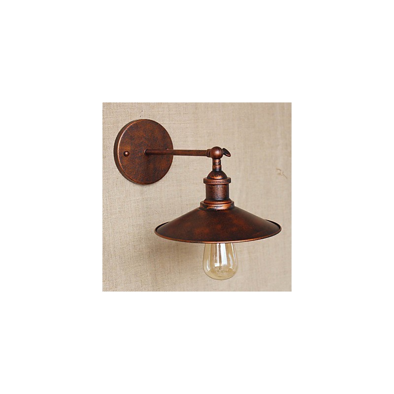 Minimalist Industrial Style Villa In Front Of The Church Aisle Nostalgic Umbrella Red Bronze Decorative Wall Sconce