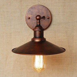 Minimalist Industrial Style Villa In Front Of The Church Aisle Nostalgic Umbrella Red Bronze Decorative Wall Sconce