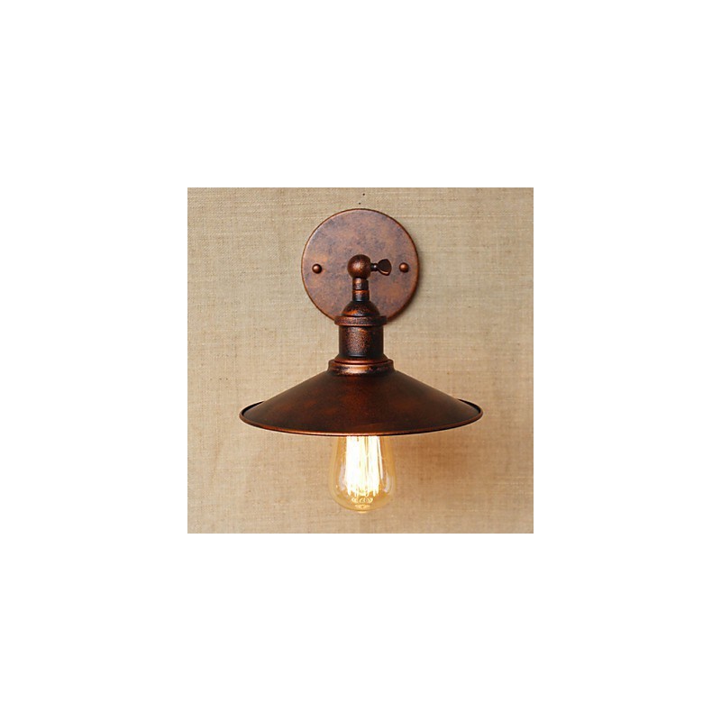 Minimalist Industrial Style Villa In Front Of The Church Aisle Nostalgic Umbrella Red Bronze Decorative Wall Sconce