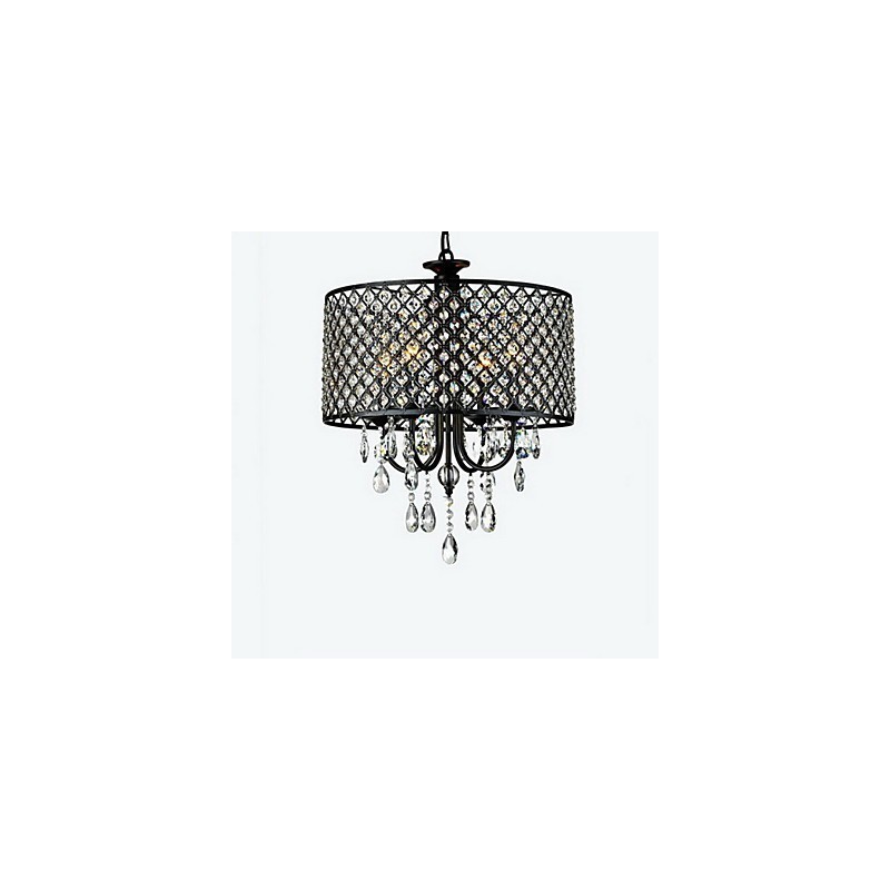 Traditional Classic Crystal Chrome Metal Chandelier