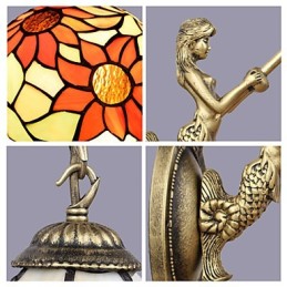 European Contracted Rural Creative Wrought Iron Wall Lamp Lights