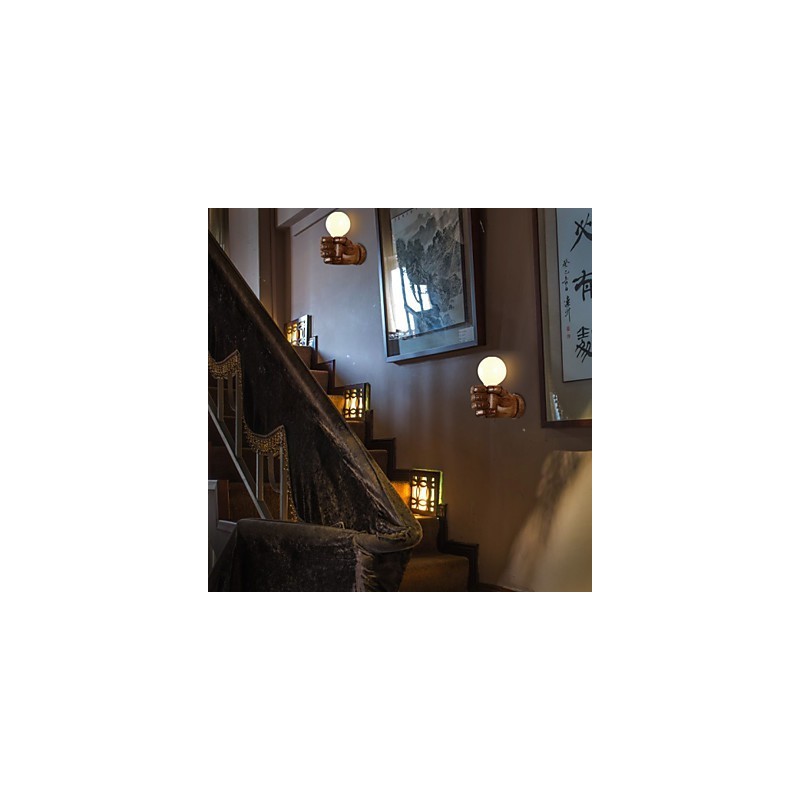 European Wall Right Hand Creative Retro Fist Wall Lamp Lights
