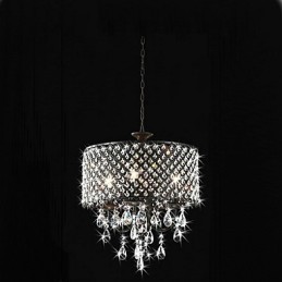 Traditional Classic Crystal Chrome Metal Chandelier
