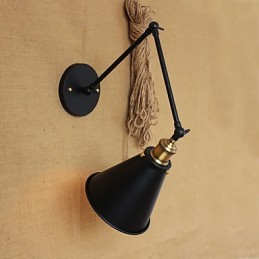 American Country Pastoral Style Minimalist Double Bed Long Arm Wall Lamp Aisle Channel Warehouse Entrance