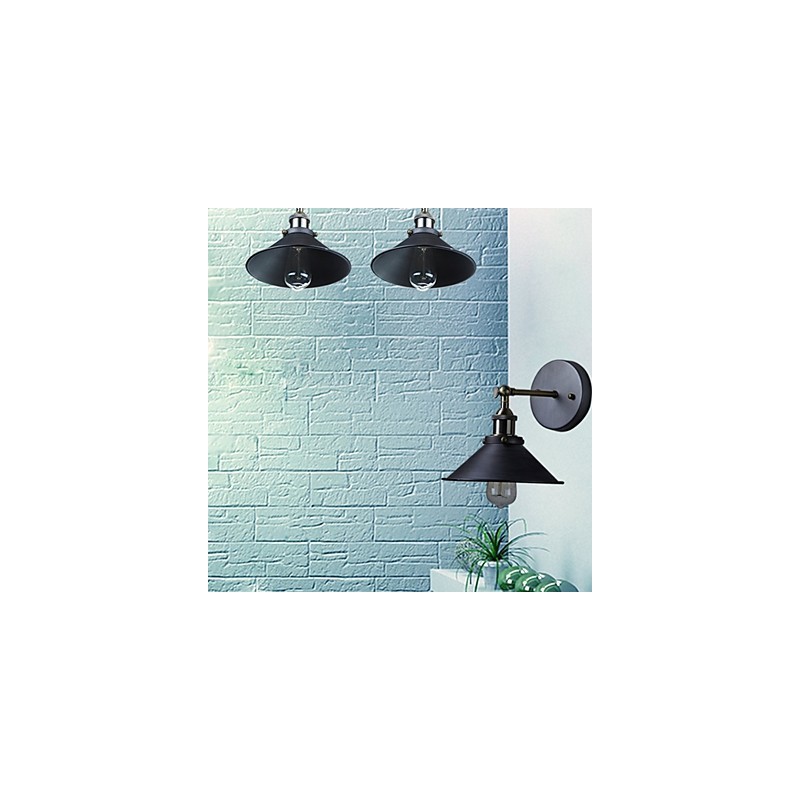 Industrial Vintage Edison Simplicity 1 Light Wall Mount Dining Room Study Room Office Hallway Metal Wall Sconce