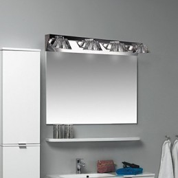 Modern Wall Light with Glass Shade 4 Lights Mirror Front