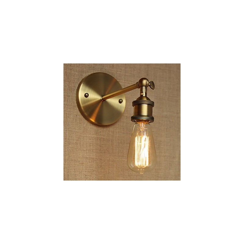 American Bar Cafe Restaurant Bedside Minimalist Aisle Bronze Wrought Iron Wall Sconce